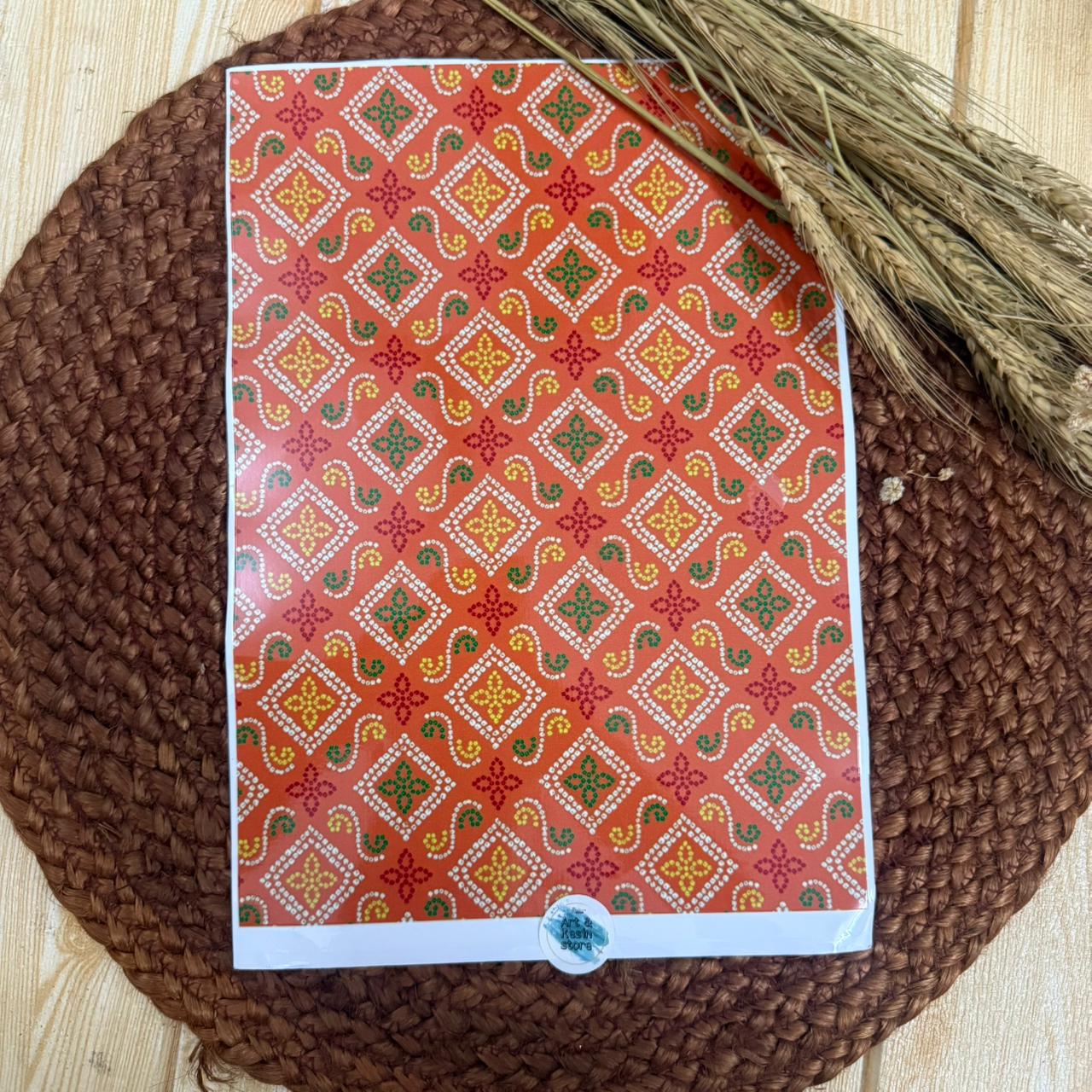 patterned peel off sticker D-1