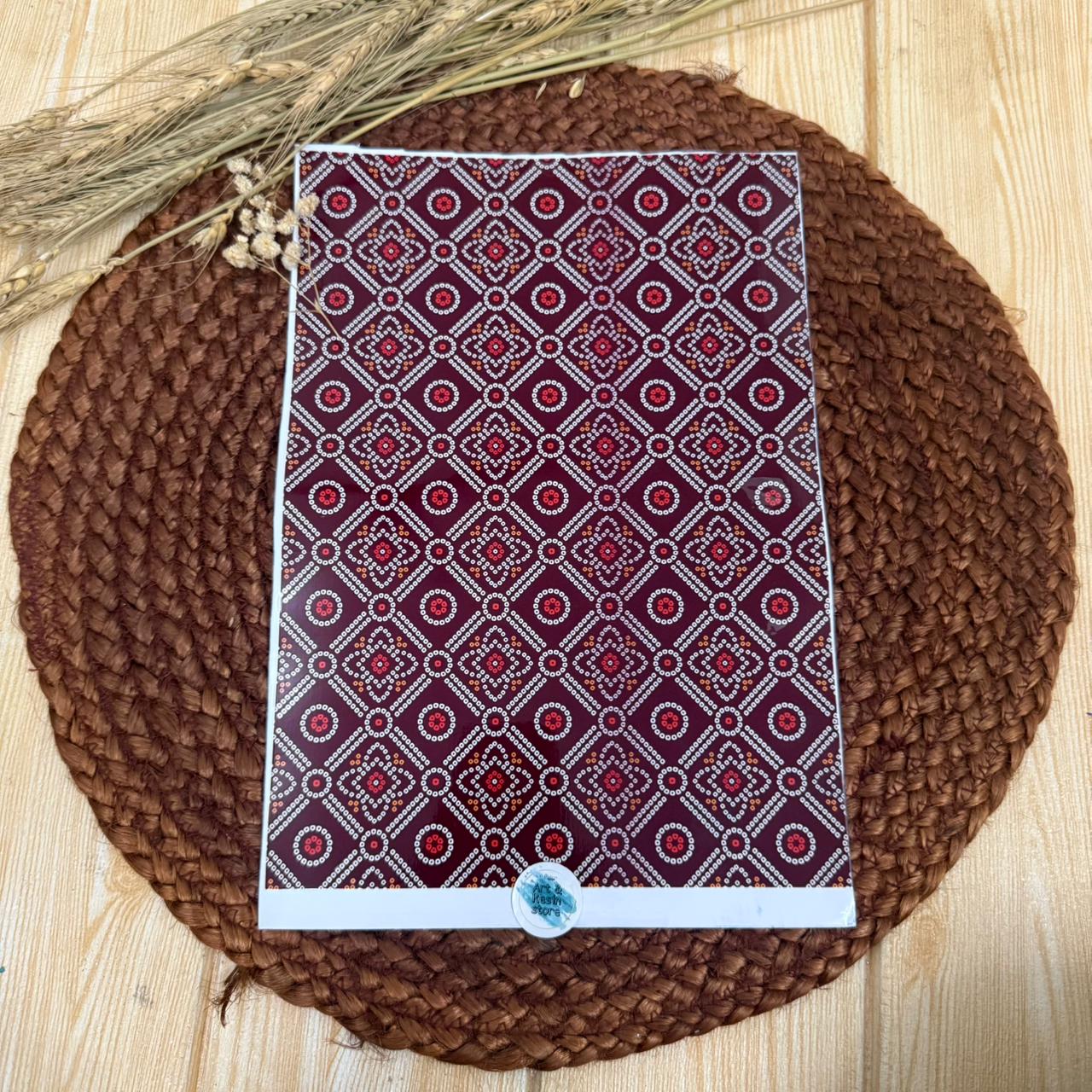 patterned peel off sticker D-12
