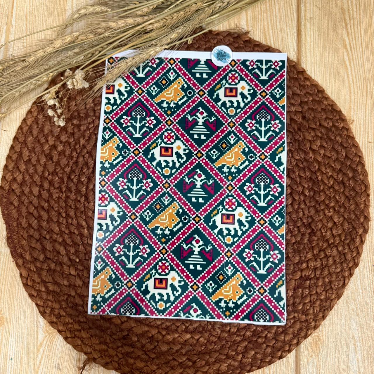 patterned peel off sticker D-9