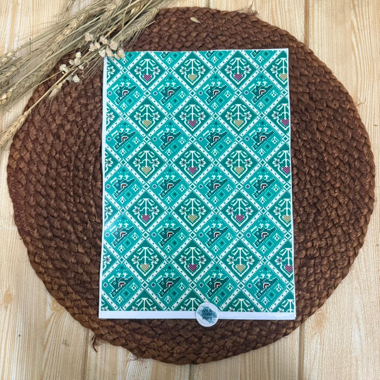 patterned peel off sticker D-6