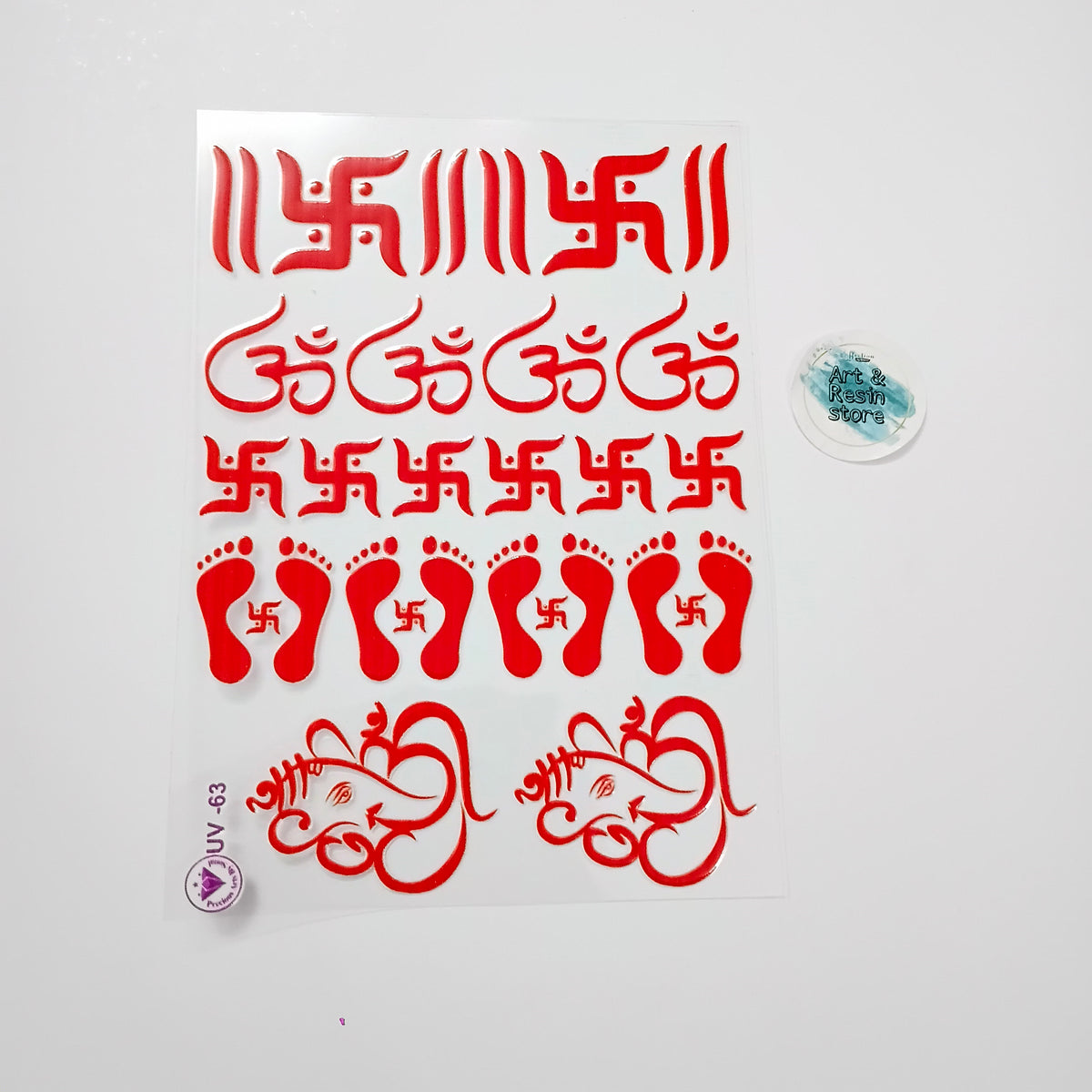 OM Swastik Mix UV DTF stickers
