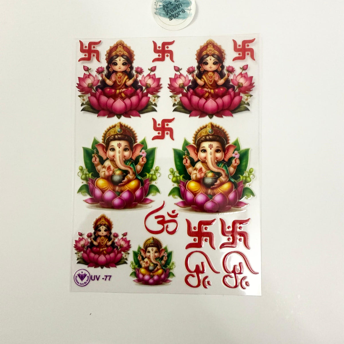 UV DTF stickers - Ganeshji and Laxmi ji D1