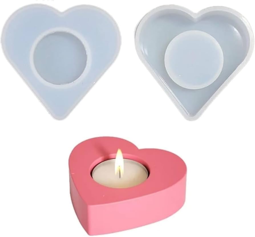 Heart candle mould