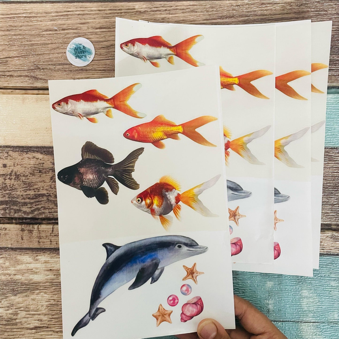 Fishes Peel Off Sticker Sheet