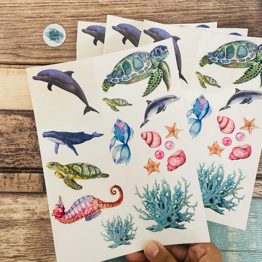 Fishes Peel Off Sticker Sheet