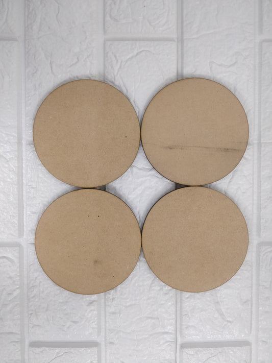 4 Inch MDF Circle Coaster Base