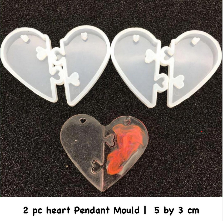 couple heart keychain mould