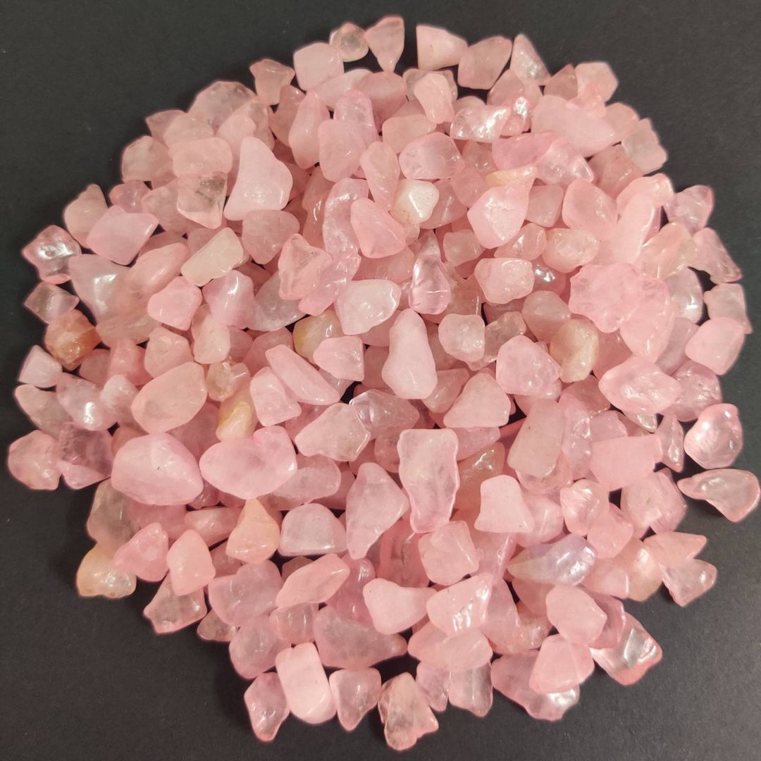 Rose Quartz Chiselled Tinted Crystals