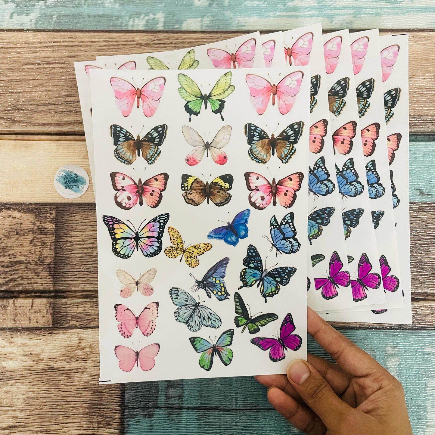 Butterfly Peel Off Sticker Sheet