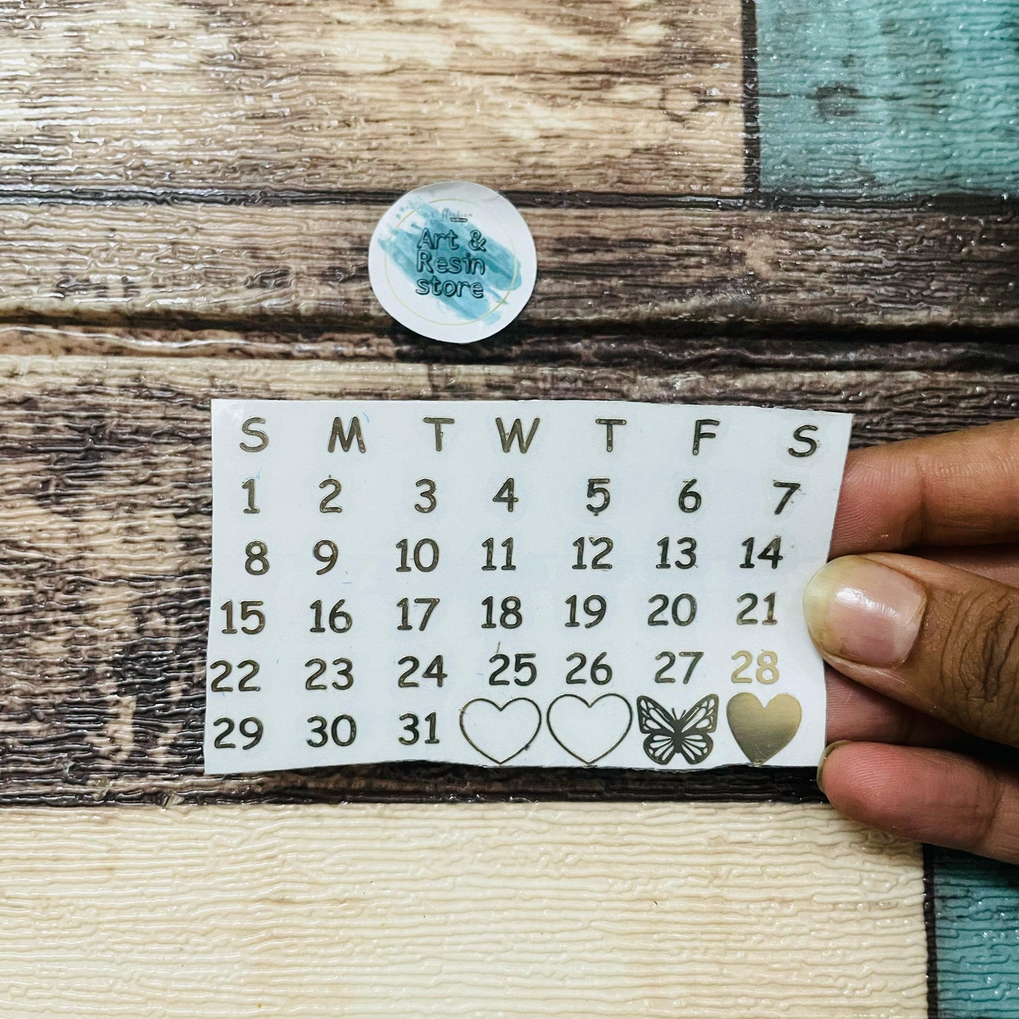 Calendar Metal Sticker