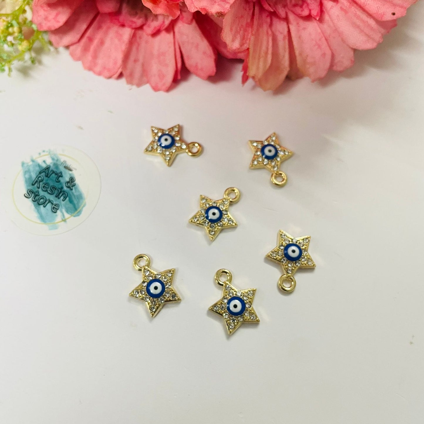 Diamond Star Evil Eye Rakhi Charm