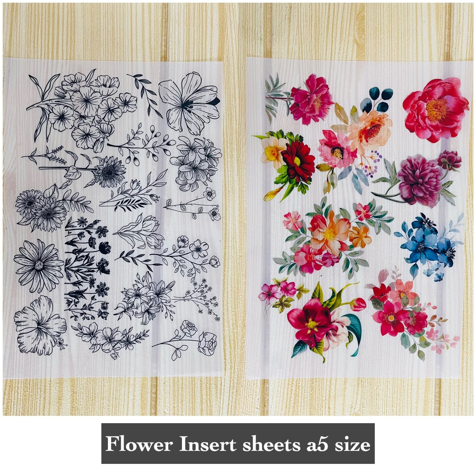 Flower Simple Insert Flower themed Insert Sheet – Affection Art n Resin Store