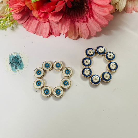 Evil Eye Button Rakhi Charm