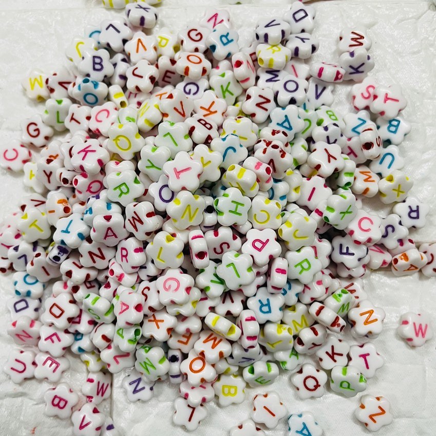 Flower Alphabet Beads