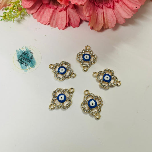 Diamond Flower Evil Eye Rakhi Charm