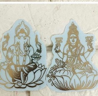 Ganeshji and Laxmi ji Combo Metallic Stickers