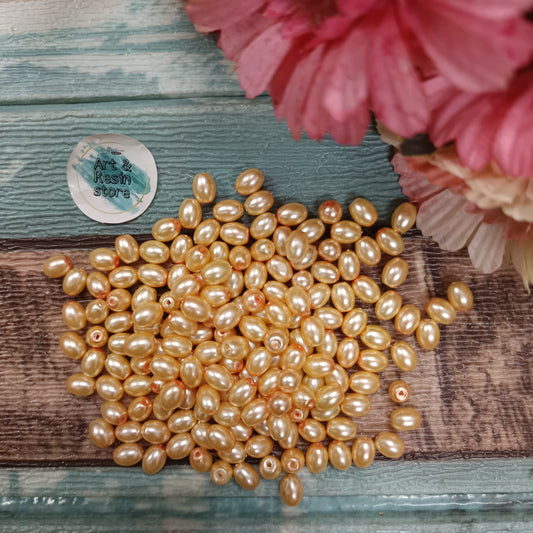 RoseGold Oval Pearl Beads