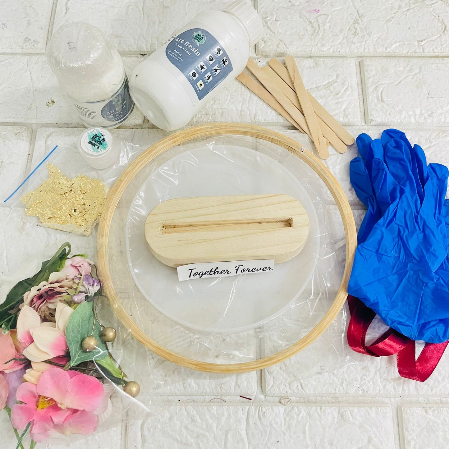 DIY Wooden Hoop Hanging Photo Frame Kit