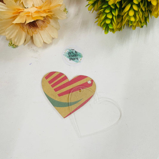 Heart Acrylic Transparent Cutout