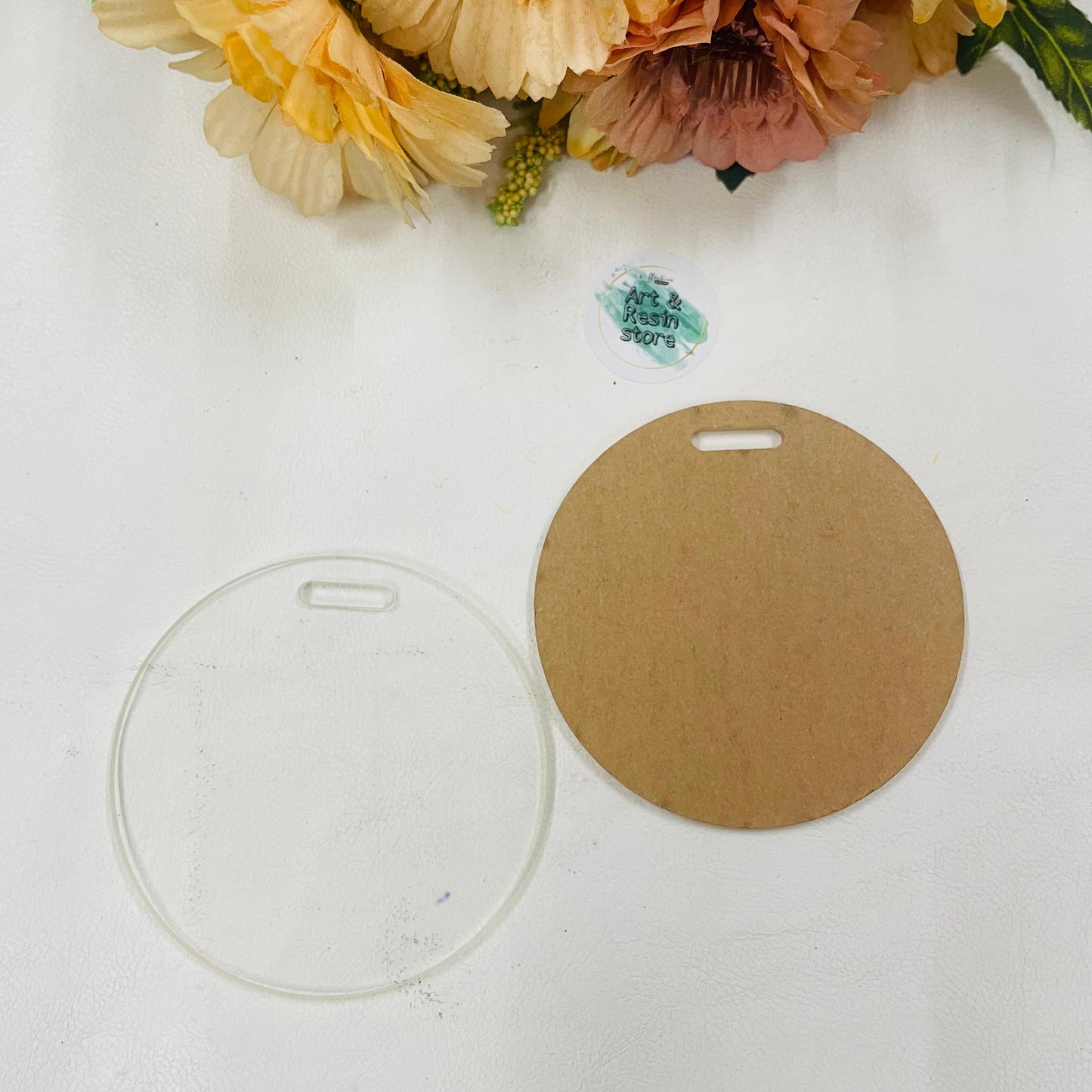 Circle Acrylic Luggage Tags