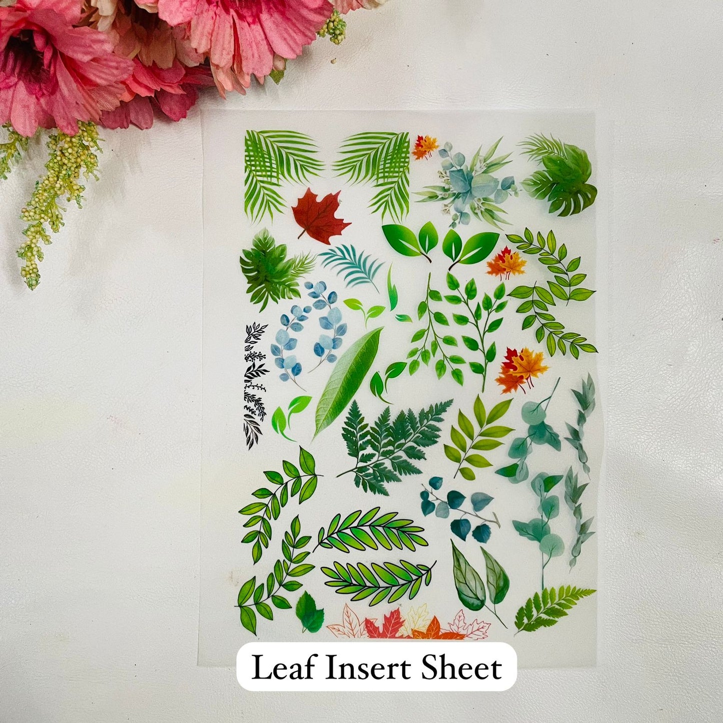 Leaf Themed Insert Sheet