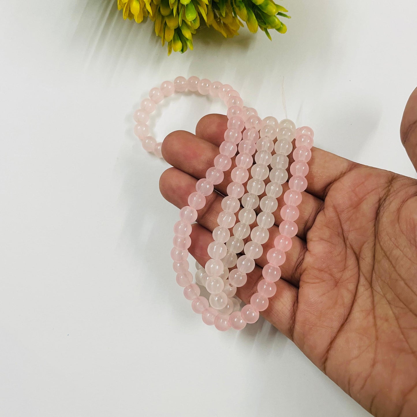 Pinkish White Colorful Beads