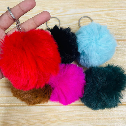 Pom Pom Balls for Keychain (Pack of 5)