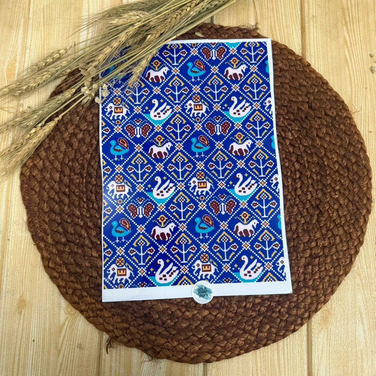 patterned peel off sticker D-3
