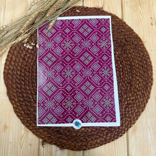 patterned peel off sticker D-5