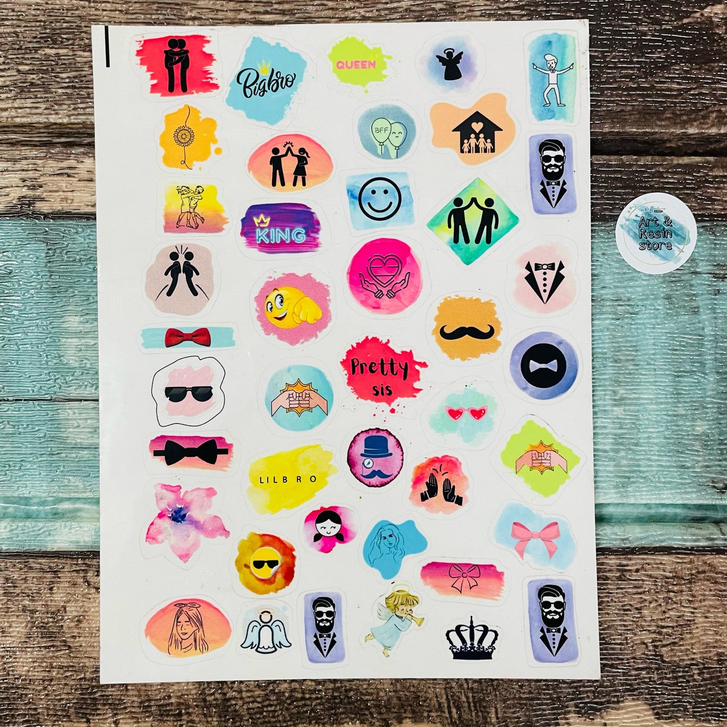 Quirky Peel Off Sticker Sheet