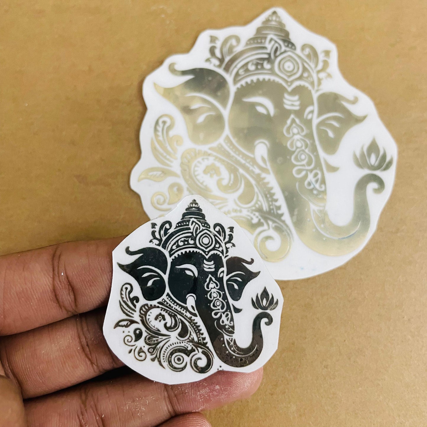 Ganeshji face metal sticker