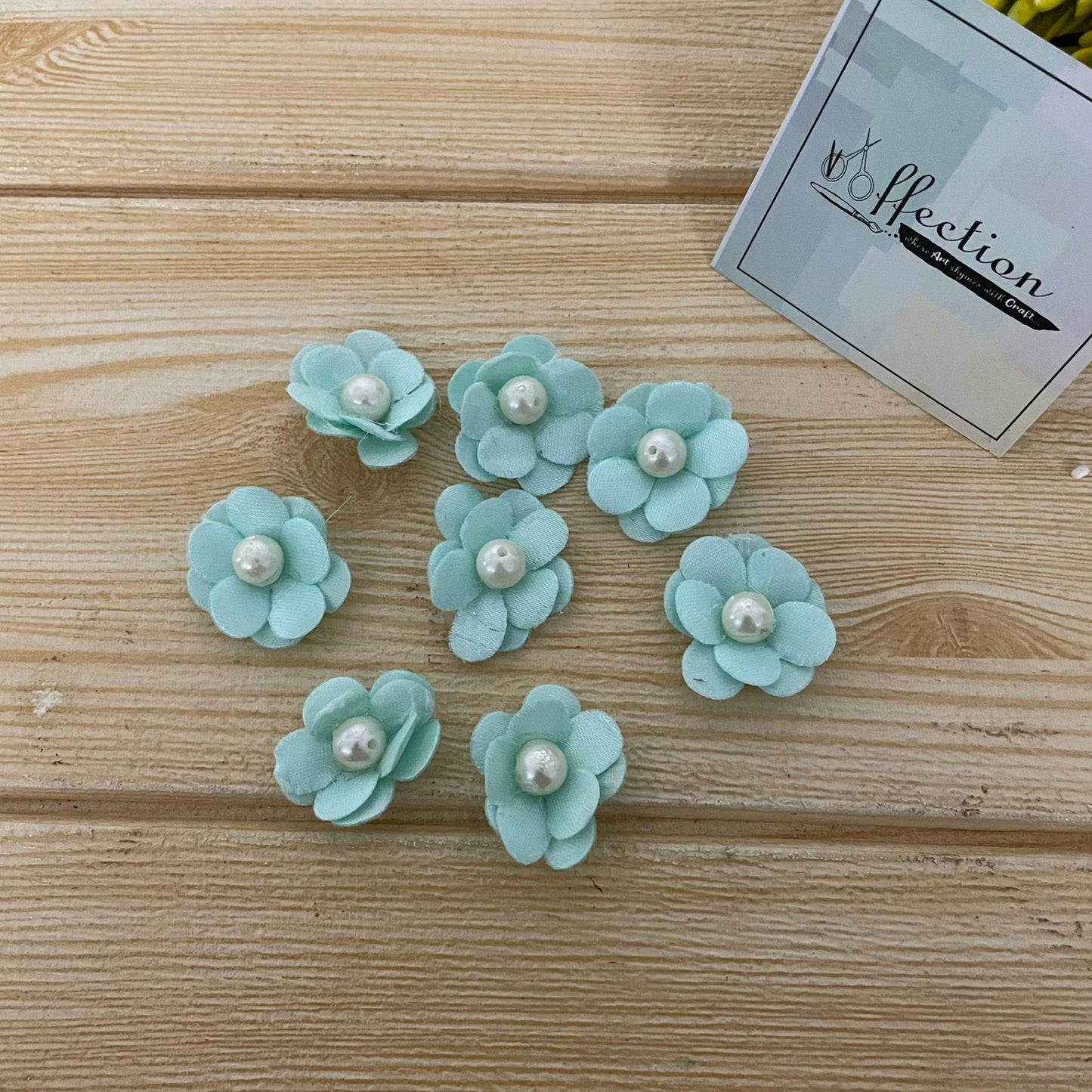 Pastel Green Fabric flowers