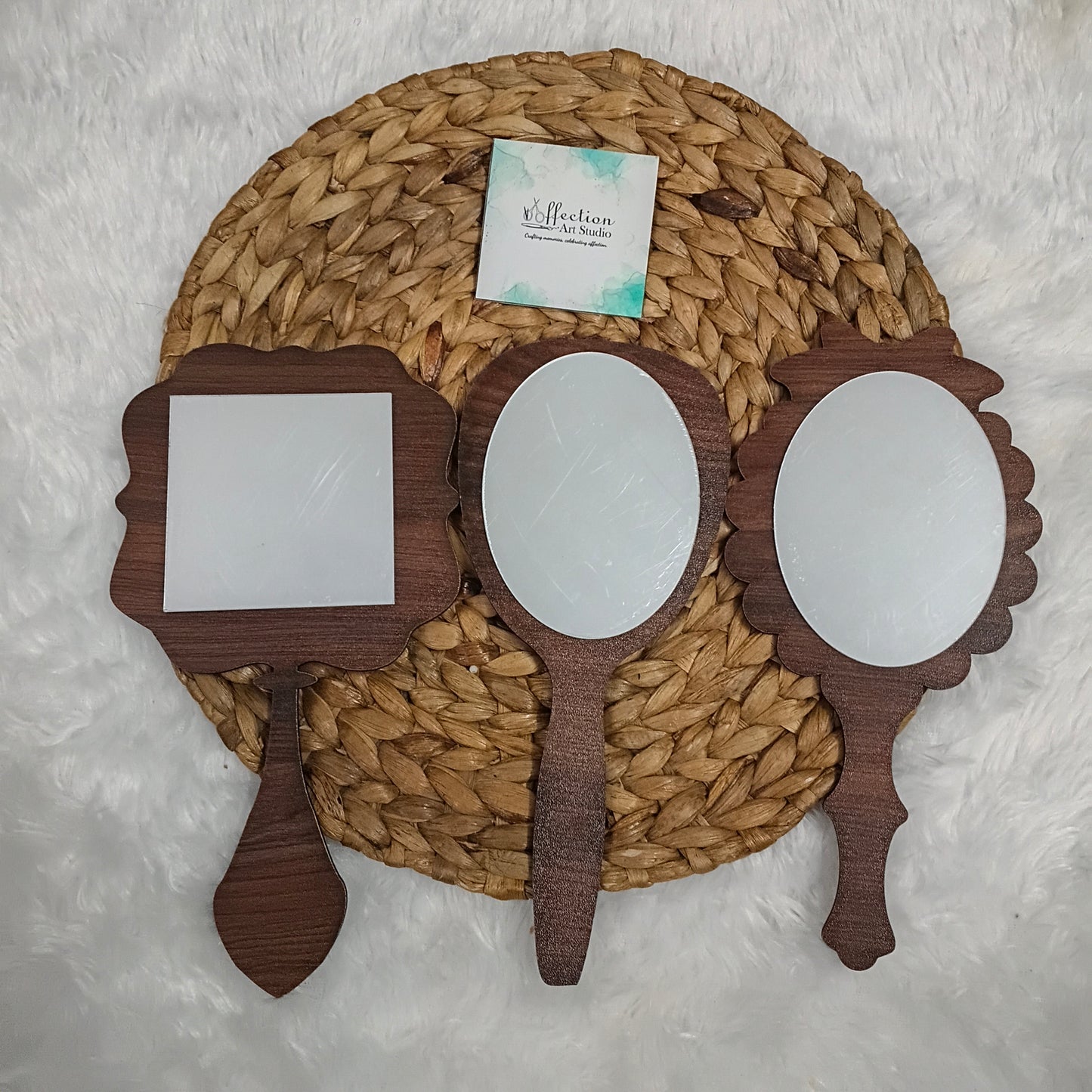 Wooden Hand Mirror