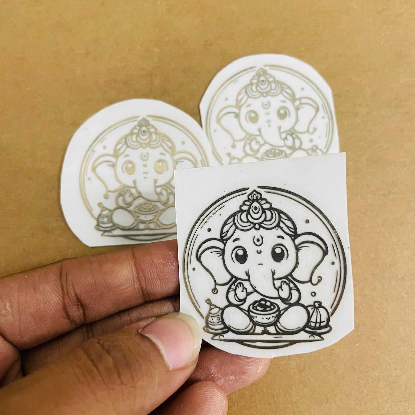 Baby Ganesha metal sticker