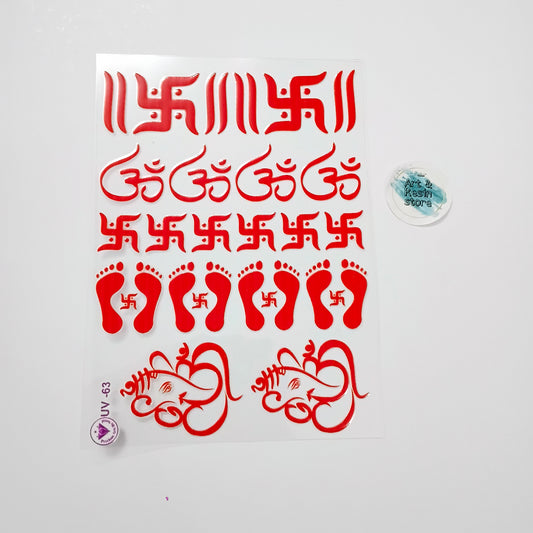 OM Swastik Mix UV DTF stickers