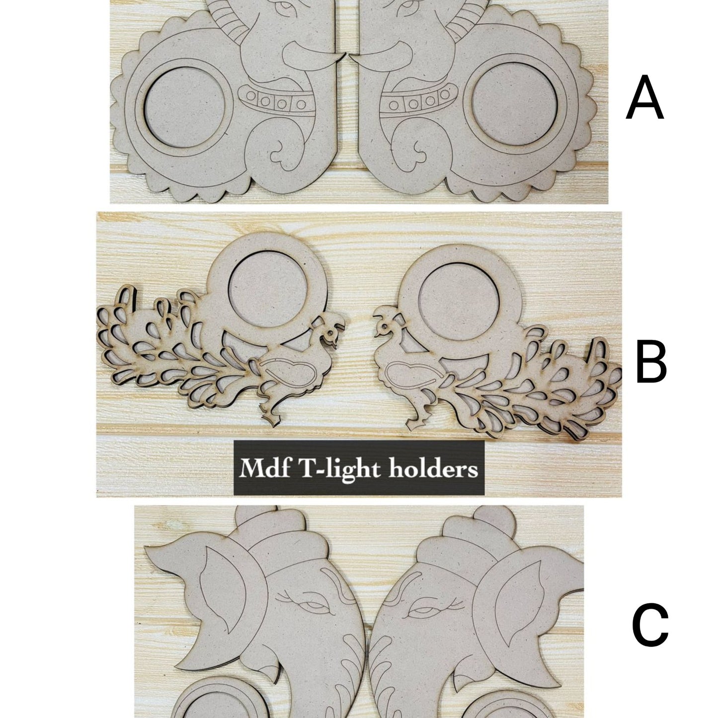 MDF Tlight holders