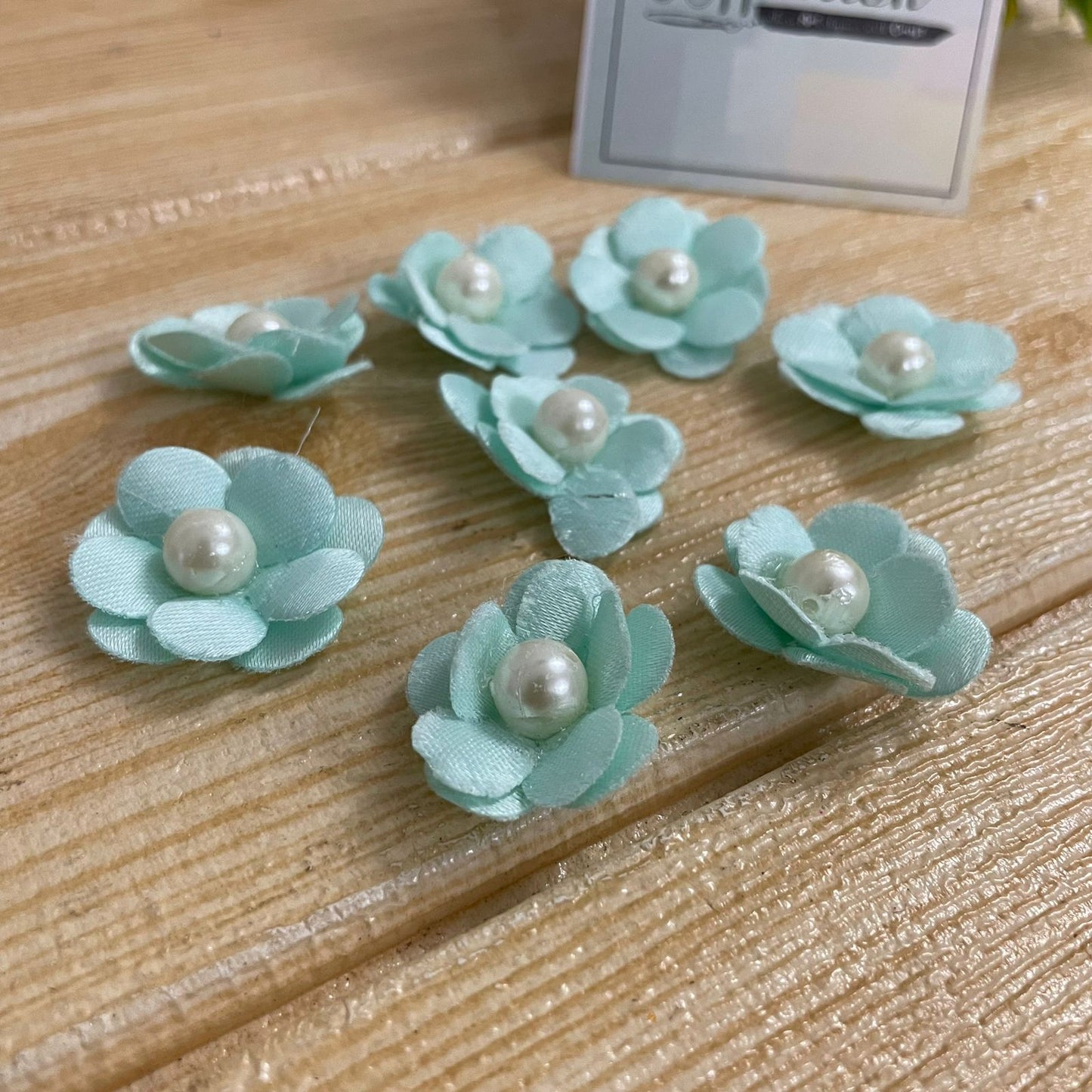 Pastel Green Fabric flowers