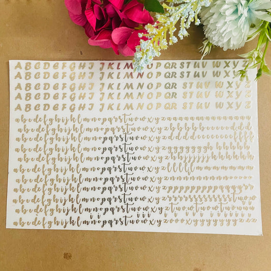 A5 Metal alphabet sheet