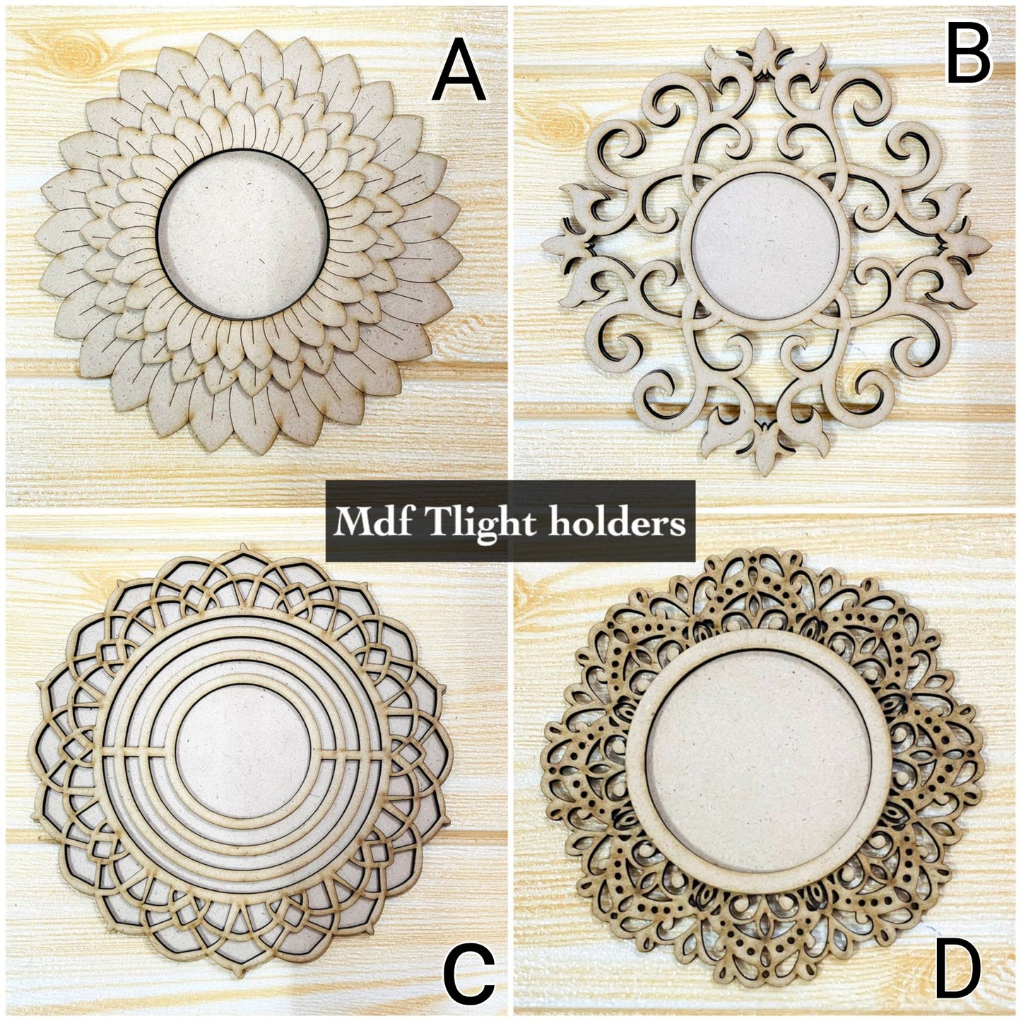 MDF Tlight holders