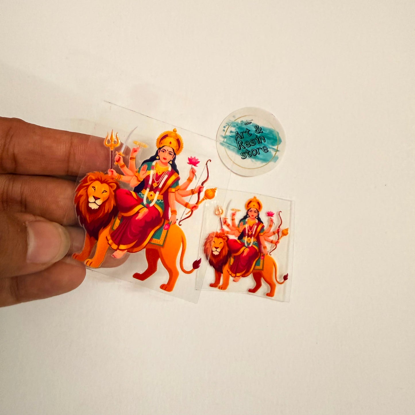 UV DTF stickers - Durga Maa