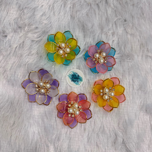 Two Layered Plastic Flowers