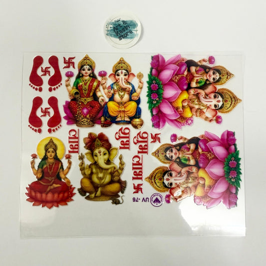 UV DTF stickers - Ganeshji Laxmi ji D2