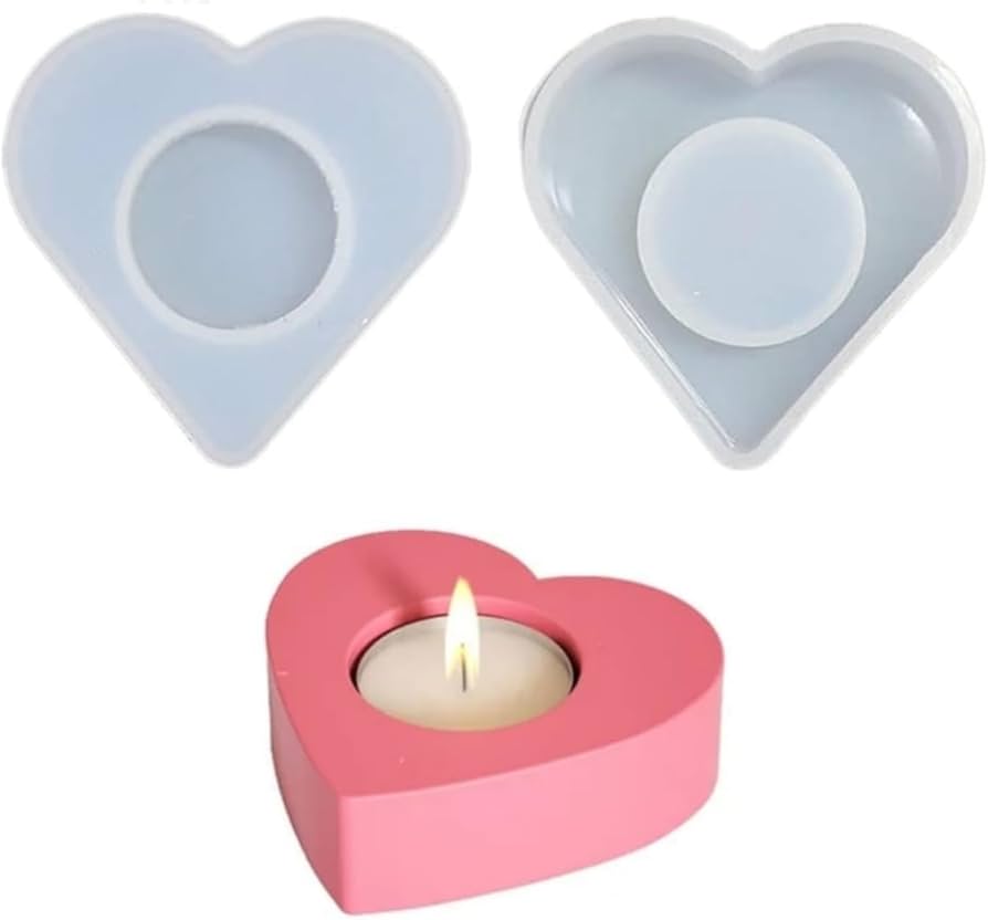 Heart  candle  mould