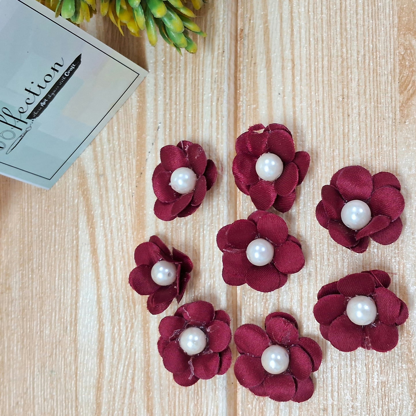 Maroon Fabric flowers