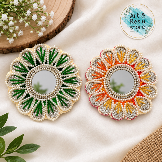 Flower Mirror Handwork Patch