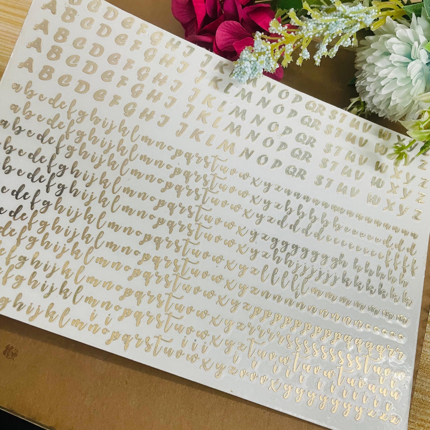 A5 Metal alphabet sheet