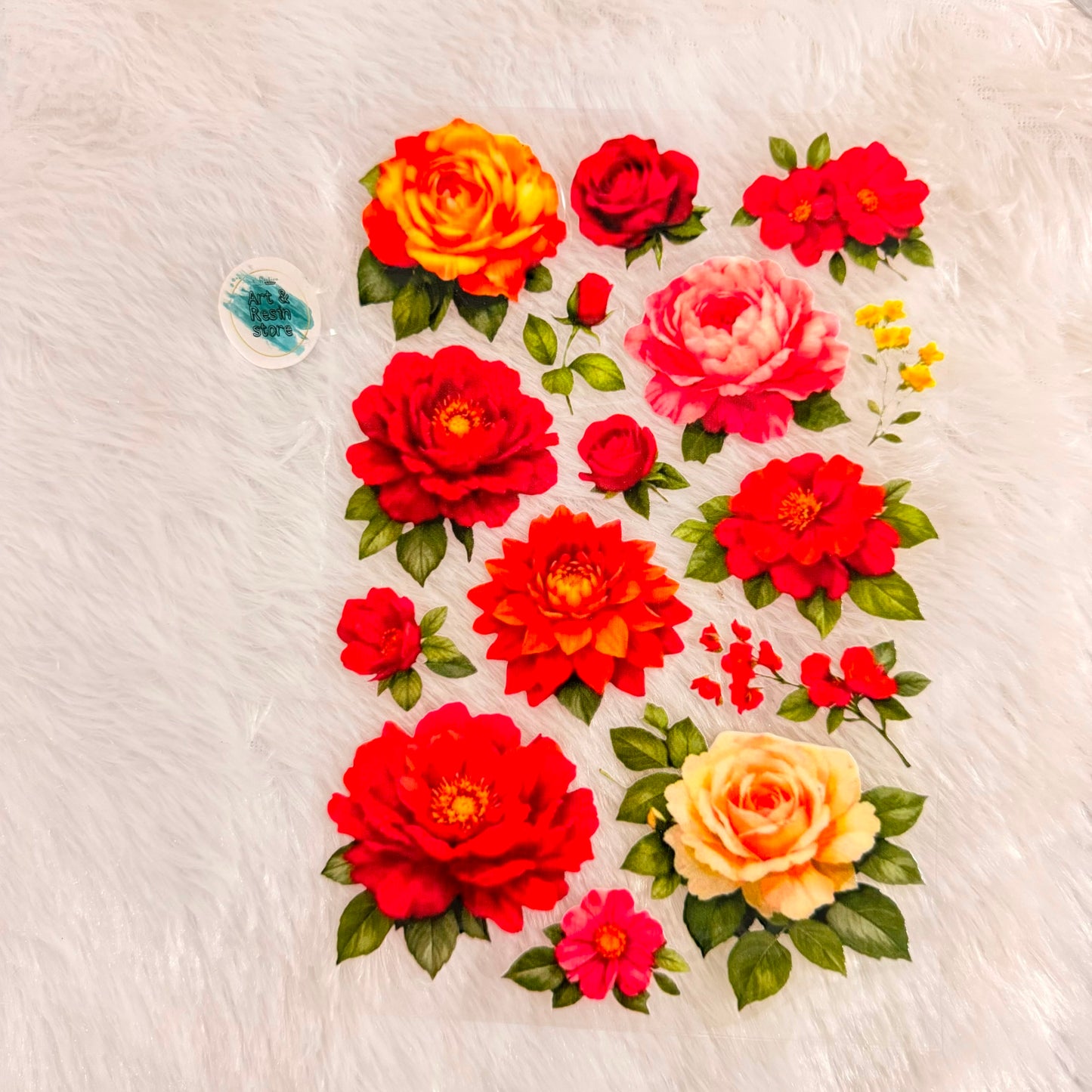 Rose UV DTF stickers