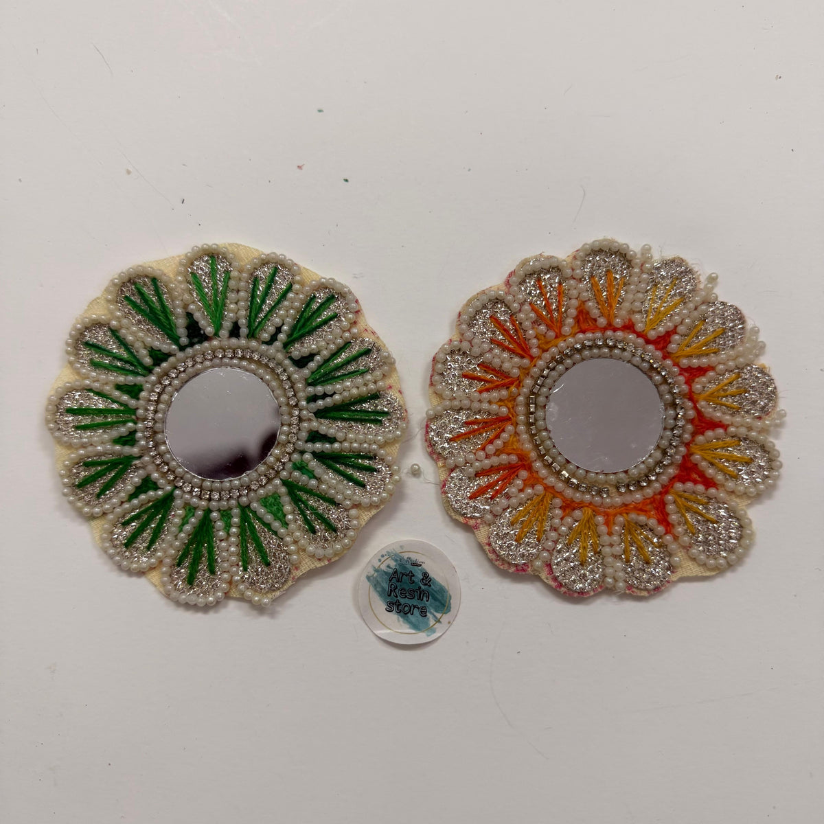 Flower Mirror Handwork Patch