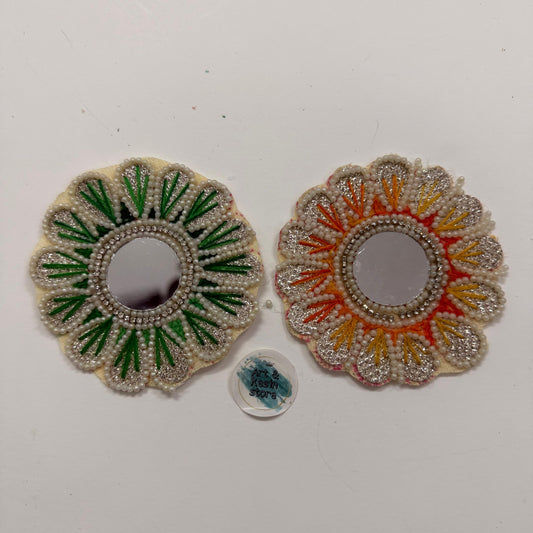 Flower Mirror Handwork Patch