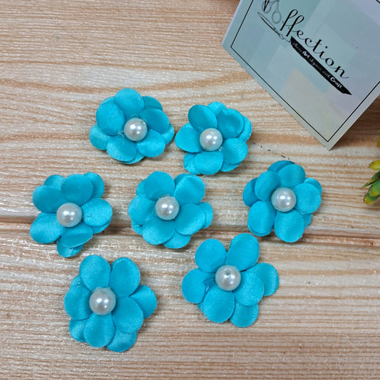 Blue Fabric flowers